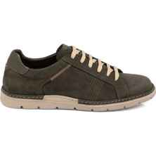 Tergan Yeşil Hakiki Nubuk Deri Erkek Sneaker - E24I1AY56777-G98
