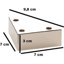 Üçgen, piramit Mobilya ayağı 3 cm Beyaz 4 Adet