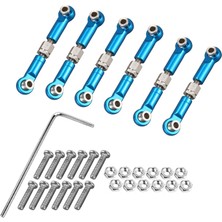 Blueleskyy Adet Ayarlanabilir Metal Bağlantı Çekme Çubuğu Ön/arka Servo Bağlantı Wltoys A949 A959 A969 A979 K929 Rc Araba Yükseltme Yedek, Mavi (Yurt Dışından)