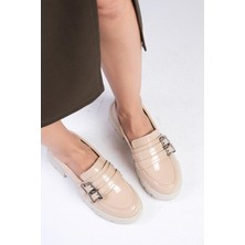 Mio Gusto Gaby Ten Rengi Kalın Tabanlı Kadın Loafer Ayakkabı