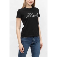 Karl Lagerfeld Kadın Tişört Siyah