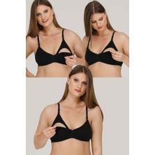 Parlingerie 3lü Emzirme Sütyeni Siyah
