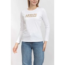 Armani Exchange Kadın Tişört Beyaz