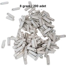 Nezade Store Mat Beyaz 15 x 5 mm Dantel Oya Yazma Halhal Abiye Lazer Kesim Pul 200 Adet / 8 Gram