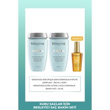 Kerastase Kérastase Specifique Bain Riche Dermo Calm Şampuan 250 Ml X 2 +Elixir Ultime Besleyici Yağ 50 Ml