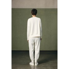 Kadın Soft Touch Uzun Kollu Kesik Detaylı Sweatshirt