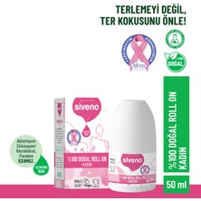 Siveno %100 Doğal Roll-On Kadın Deodorant Ter Kokusu Önleyici Bitkisel Leke Bırakmayan Vegan 50 ml