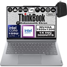 Lenovo Thinkbook 14 2-In-1 G4 Iml Intel Core Ultra 7 155U 48GB Ddr5 4tb SSD 14" Dokunmatik Wuxga 300NITS IPS Freedos Taşınabilir Bilgisayar 21MX002VTRF20 + Zetta Çanta