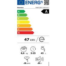 Electrolux EW6F2282T 600 Serisi Sensicare 8 kg 1200 Devir  Çamaşır Makinesi