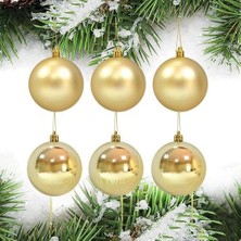 Gold Top Yılbaşı Ağaç Süsü 6 Adet 5 cm