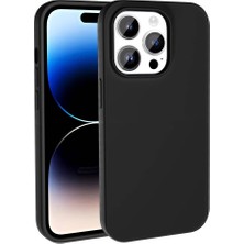 Gpack iPhone 14 Pro Kılıf Magsafeli Silinebilir Sert Silikon Kivi Kapak Siyah