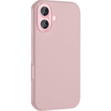 Gpack iPhone 16 Kılıf Magsafeli Silinebilir Sert Silikon Kivi Kapak Rose Gold