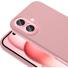 Gpack iPhone 16 Kılıf Magsafeli Silinebilir Sert Silikon Kivi Kapak Rose Gold