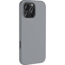 Gpack iPhone 16 Pro Kılıf Magsafeli Silinebilir Sert Silikon Kivi Kapak Gri