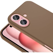 Gpack iPhone 16 Kılıf Magsafeli Silinebilir Sert Silikon Kivi Kapak Kahverengi