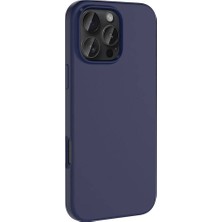 Gpack iPhone 16 Pro Kılıf Magsafeli Silinebilir Sert Silikon Kivi Kapak Lacivert