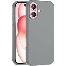 Gpack iPhone 16 Kılıf Magsafeli Silinebilir Sert Silikon Kivi Kapak Gri