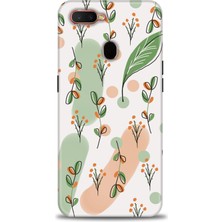 Oppo Ax7 Kılıf Hd Baskılı - Flower Pattern + 9h Nano Ekran Koruyucu