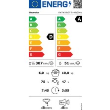 Electrolux EW7W2612T 700 Serisi Steamcare 10/6kg 1600 Devir Buharlı Kurutmalı Çamaşır Makinesi