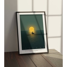 Lekedar Design Studio Deniz Gün Batımı Kayık Yolculuk Manzara, Sanat Duvar Tablo
