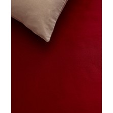 Madame Coco Manon Çift Kişilik %100 Pamuk Ranforce Lastiksiz Çarşaf - Kırmızı