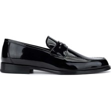 Tamer Tanca Erkek  Deri Siyah Rugan Loafer Ayakkabı 183 40001 Erk Ayk SK24-25 Sıyah Rgn