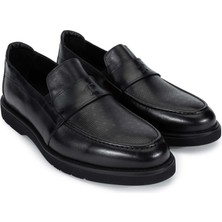 Tamer Tanca Erkek  Deri Siyah Loafer Ayakkabı 698 1146-1 Erk Ayk Y24 Sıyah