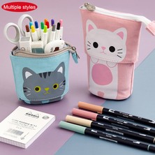 Deve Kız Erkek Fermuar Sevimli Kedi Pop Up Scolaire Kalem Kutusu (Yurt Dışından)