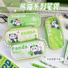 Deve 1 Parça Sevimli Karikatür Panda Çocuk Serisi Panda Yüksek Kapasiteli Kalem Kutusu (Yurt Dışından)