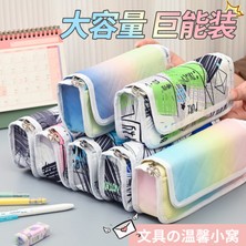 Deve Üstü Açılır Büyük Kapasiteli Japon Gösterişli Öğrenci Kız Kozmetik Kalem Kutusu (Yurt Dışından)