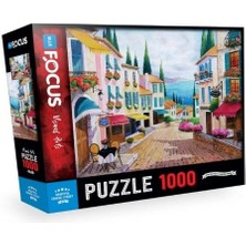 Blue Focus Games 1000 Parça Puzzle - Beautiful Coastal Street (Güzel Sahil Caddesi)