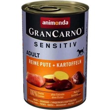 Animonda Gran Carno Sensitive Hindili ve Patatesli Yetişkin Köpek Konservesi 400 gr