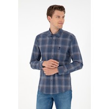 U.S. Polo Assn. Erkek İndigo Gömlek Desenli 50292319-VR028