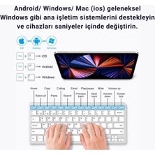 Coofbe Premium 2.4g Kablosuz Bluetooth Klavye Mouse Seti Şarj Edilebilir Telefon Tablet Laptop Klavye Seti