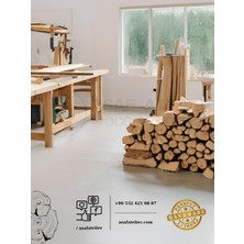 Asaf Atelier El Yapımı Bambu Katlanabilir Ahşap Raf