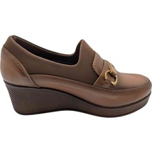 Çiğdem Kundura Arya Adorawalk Kadın Dolgu Topuklu Ayakkabı - Adorawalk - Taba - 40