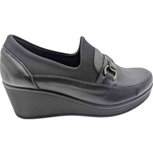 Çiğdem Kundura Arya Adorawalk Kadın Dolgu Topuklu Ayakkabı - Adorawalk - Siyah - 37