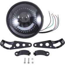 Blueleskyy Motosiklet 6.5 Inç LED Far Spiral Beyaz Yan Montaj Braketi (Yurt Dışından)