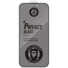 BLUEO iPhone 16 & iPhone 15 Hayalet Anti-Peep Privacy Glass Uygulama Aparatlı Cam Ekran Koruyucu