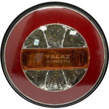 12V STOP LAMBASI LEDLİ (PARK-FREN-SİNYAL) (YUVARLAK) (140 MM)