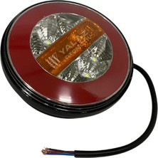 12V STOP LAMBASI LEDLİ (PARK-FREN-SİNYAL) (YUVARLAK) (140 MM)