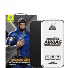 Blueo iPhone 16 Pro Max Uyumlu Darbe Emici Kenar Korumalı Tam Kavisli Cam Ekran Koruyucu