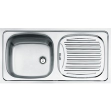 Teka Ebm 45 Paslanmaz Çelik Tek Gözlü Sağ Damlalıklı Eviye (PA350N1102)