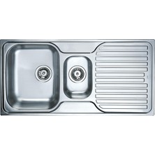 Teka Princess 60 B Paslanmaz Çelik 1,5 Gözlü Sağ Damlalıklı Eviye (TEKA.40109153)