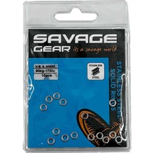 Savage Gear Solid Rings Ss 15 Pcs Xs 175LB 80KG