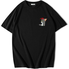 BRZ Collection Unisex Oversize Tom And Jerry T-Shirt