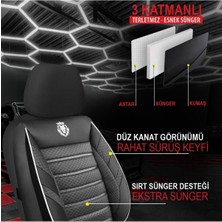 Toyota Corolla 07+ 2007-2013 Uyumlu Oto Koltuk Kılıfı Sport Serisi Jakar - Beyaz