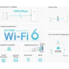 Tp-Link TL-WPA7817 Kıt, AV1000&AX1500 Mbps, 1× Gigabit Portlu, Powerline Adaptör Kiti