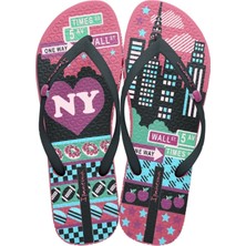 Ipanema Unique III Çocuk Parmak Arası Terlik Pembe Siyah 25/36