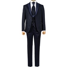 Cengiz Inler Armür Desen Kırlangıç Yaka Damatlık